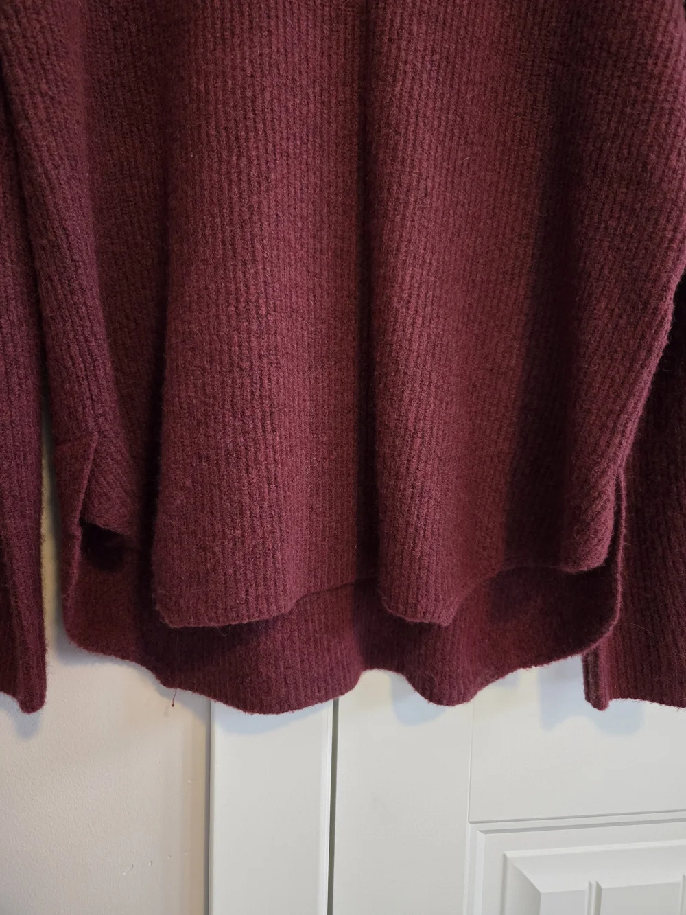 Caslon Ribbed Cowl Neck Sweater - Wine